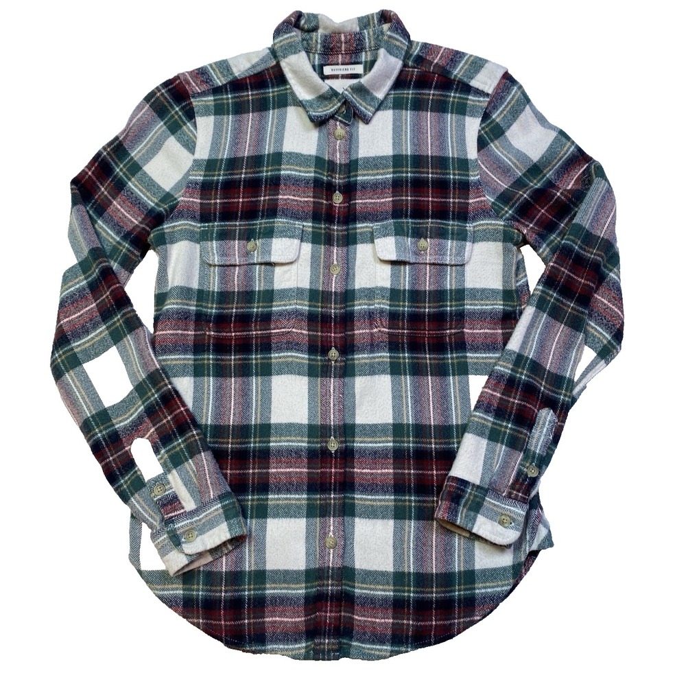 Vintage Plaid American Eagle Boyfriend Over Sized Button Down‎ Flannel Small
